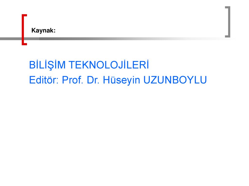 Bilişim Teknolojileri - Ppt Indir