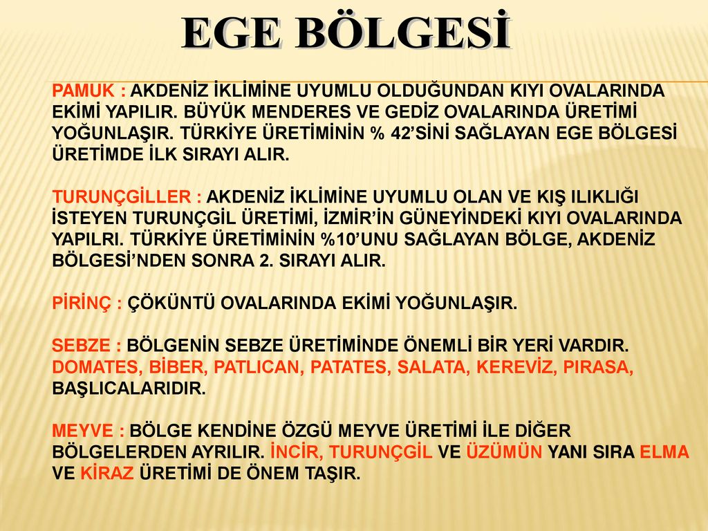 BÖLGELERİMİZDE YETİŞEN TARIM ÜRÜNLERİ SUNU. - Ppt Indir