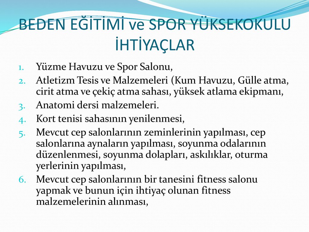 BEDEN EĞİTİMİ VE SPOR YÜKSEKOKULU ppt indir