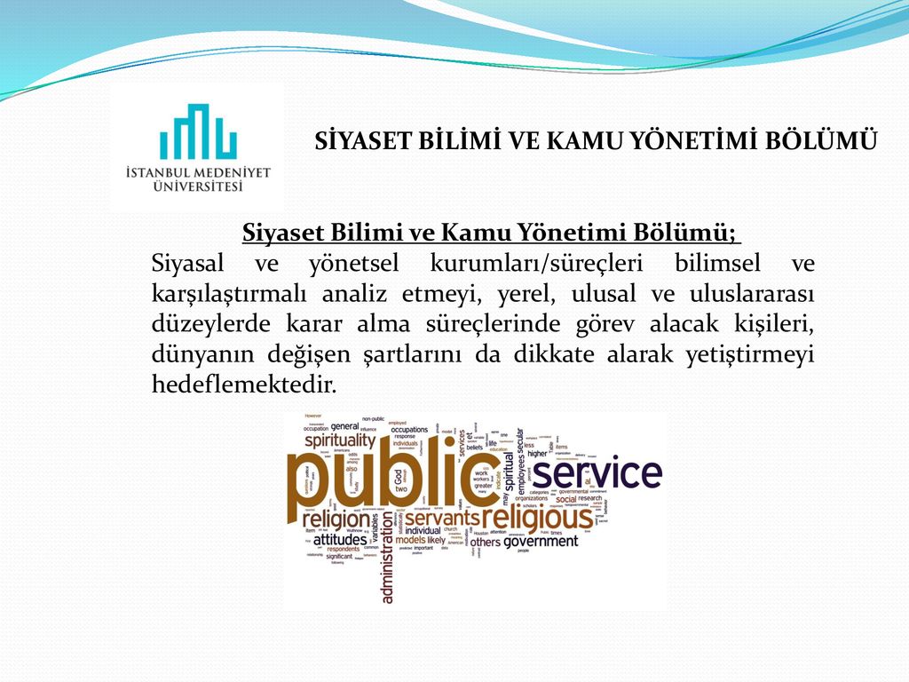 SİYASET BİLİMİ VE KAMU YÖNETİMİ BÖLÜMÜ - Ppt Indir