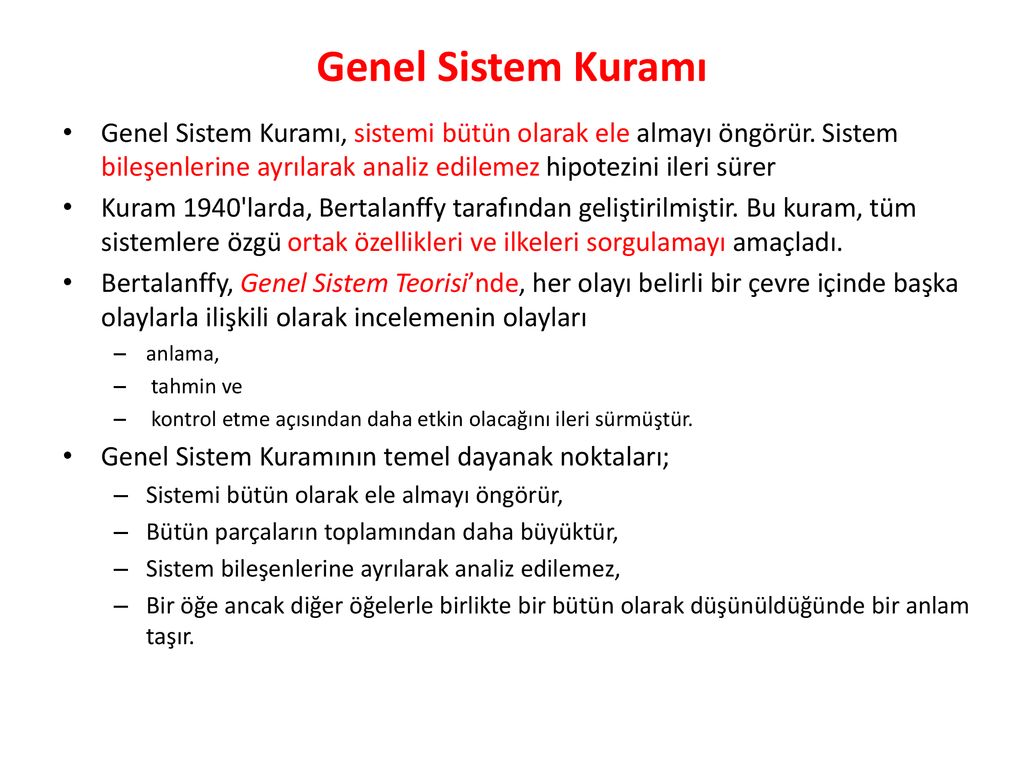 Sistem Düşüncesi. - Ppt Indir