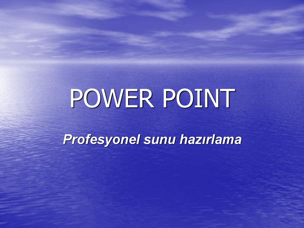 Profesyonel Sunu Hazırlama - Ppt Indir