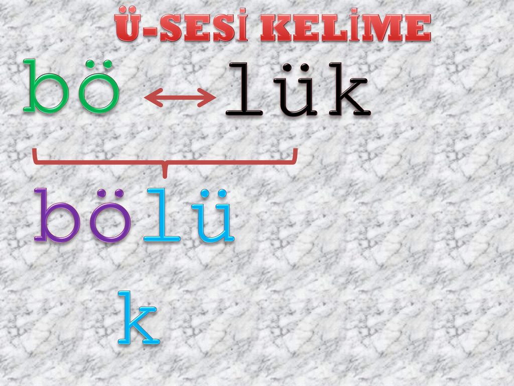 KONU: Ü-SESİ KELİME SUNUSU - Ppt Indir