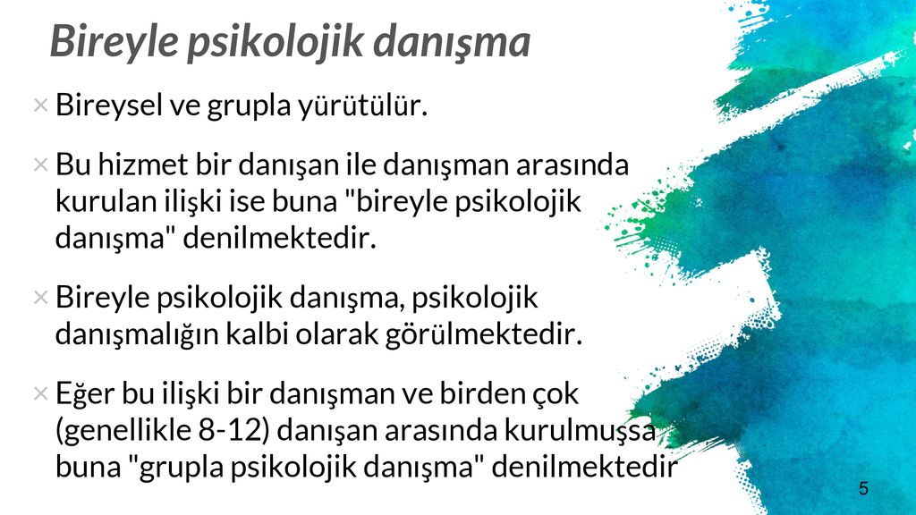 REHBERLİK VE PSİKOLOJİK DANIŞMA - Ppt Indir