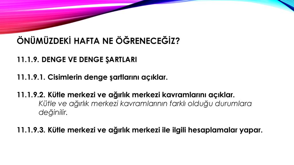 11. SInIf KUVVET VE HAREKET Unitesi Tork - Ppt Indir