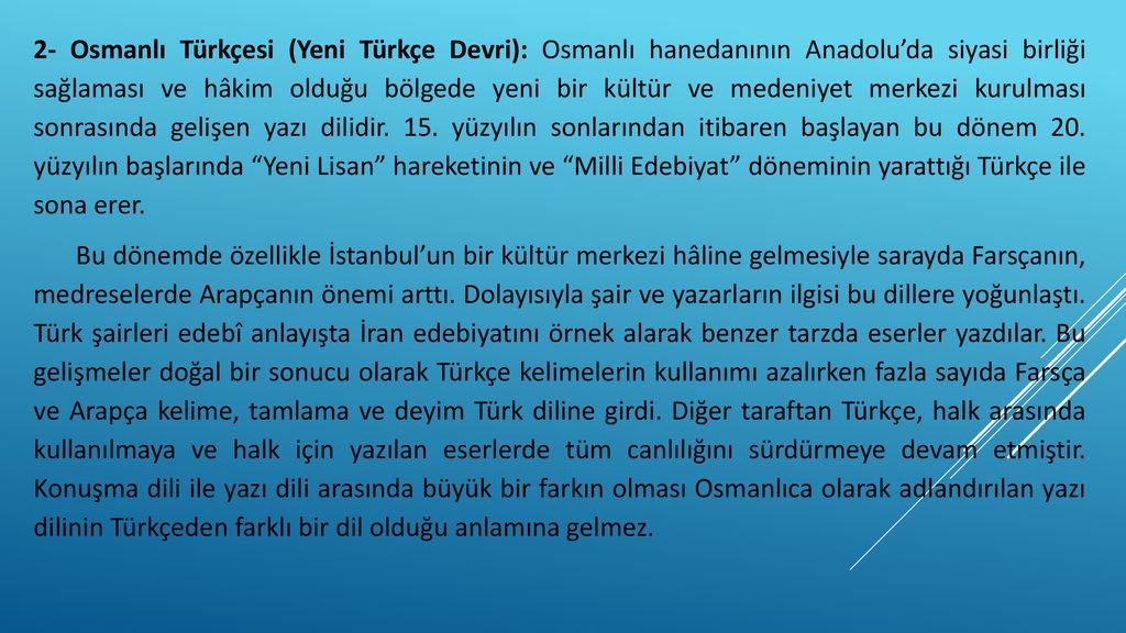 Unite 4 Turk Dilinin Tarihi Devirleri Ppt Indir