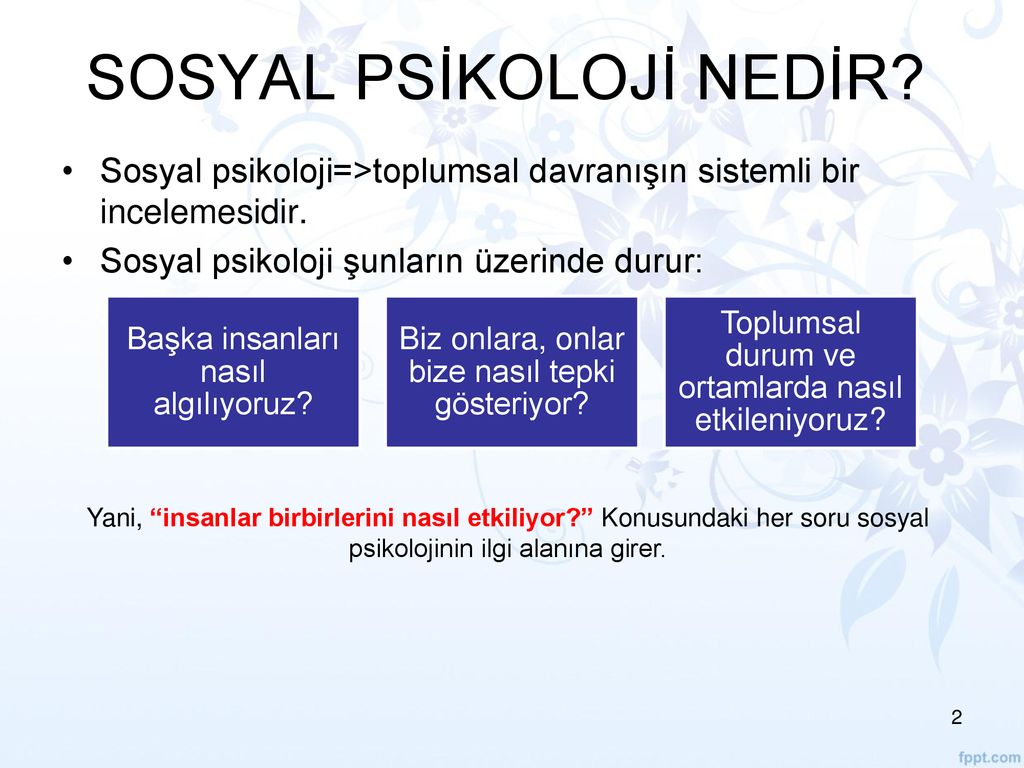 Sosyal Psİkolojİ 1 Ders Ppt Indir