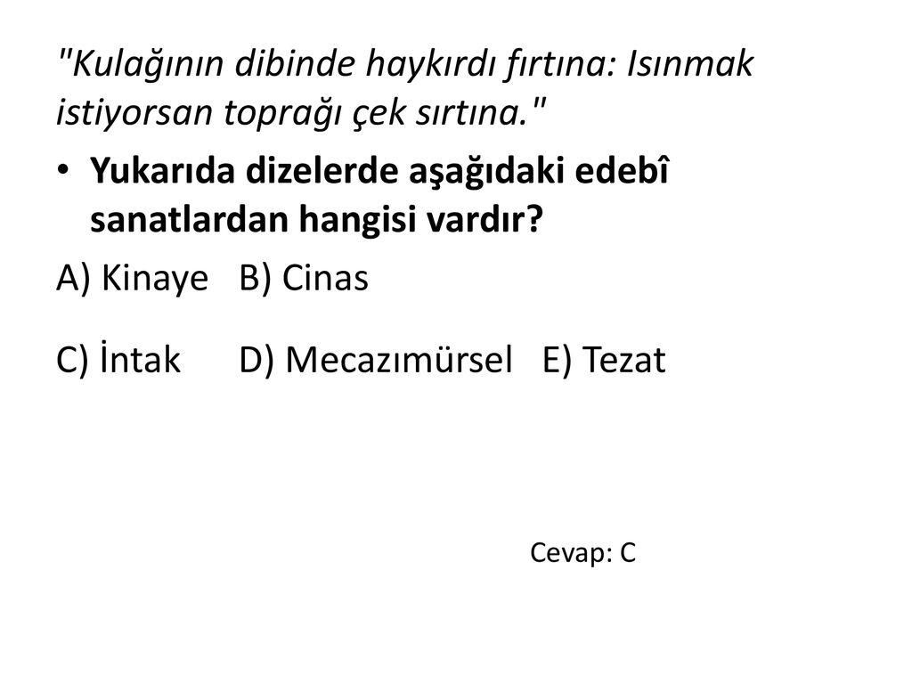 EDEBİ SANATLAR. - Ppt Indir