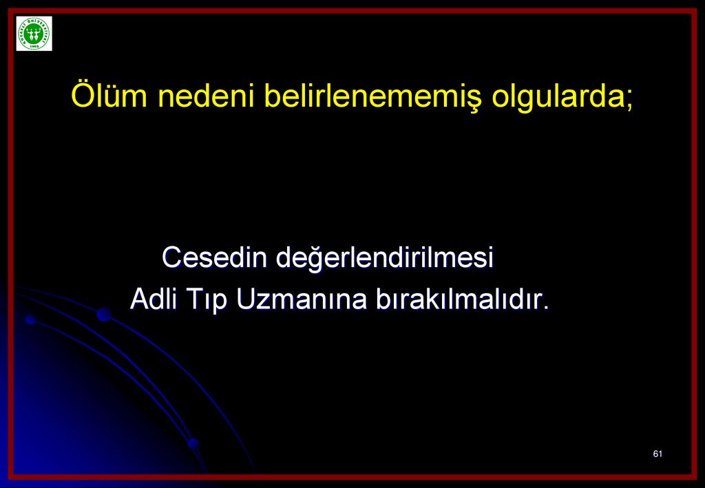 Adli Raporlar Ve Ölü Muayenesi - Ppt Indir