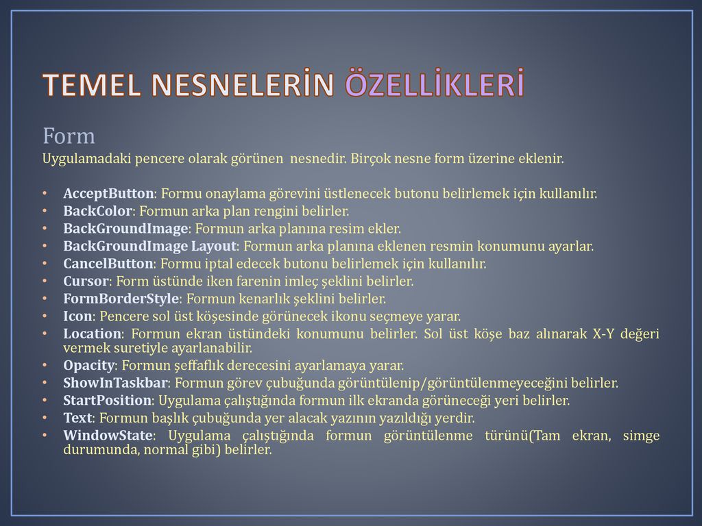 PROGRAMLAMA TEMELLERİ - Ppt Indir