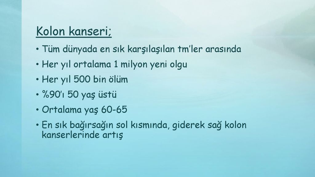 Kolon Kanseri Önlenebilir Mi?? Niye Tarama? - Ppt Indir