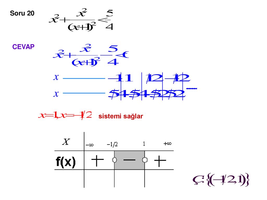 Soru 1 CEVAP. - Ppt Indir