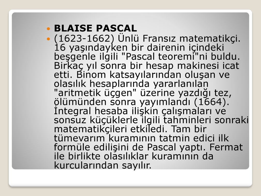 BLAISE PASCAL