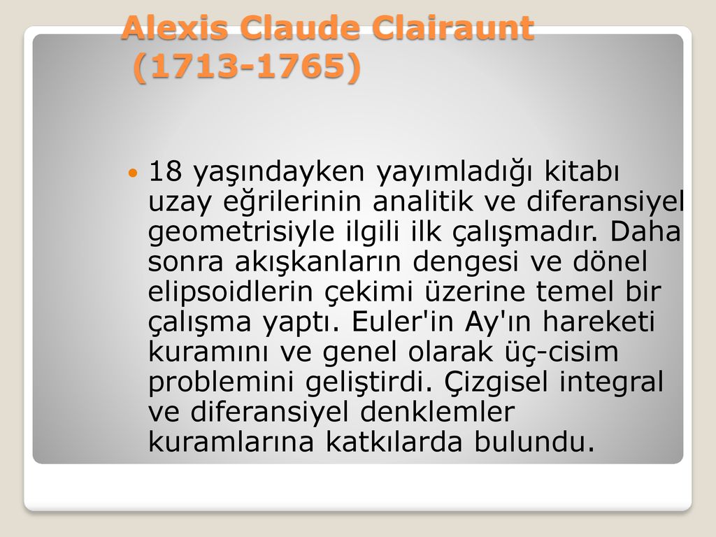 Alexis Claude Clairaunt ( )