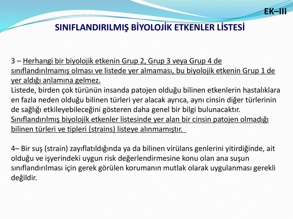 Biyolojik Risk Etmenleri - Ppt Indir