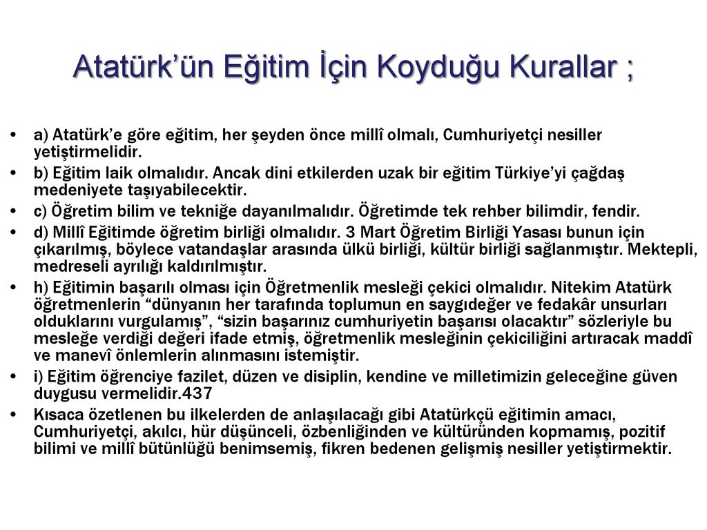 Atatürk’ün Eğitime Verdiği Önem - Ppt Indir