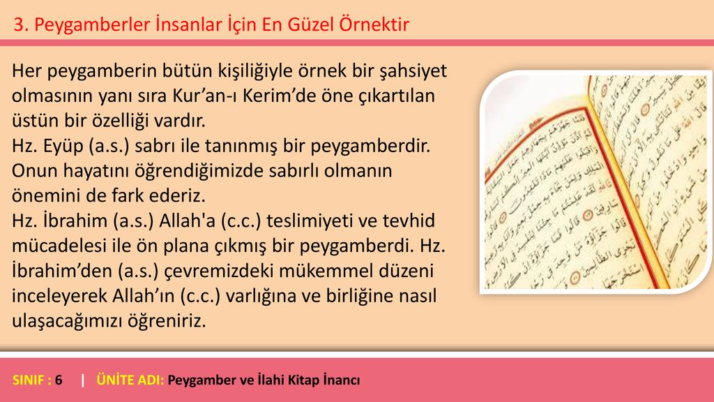 Peygamberler İnsanlar İçin En Güzel Örnektir - Ppt Indir