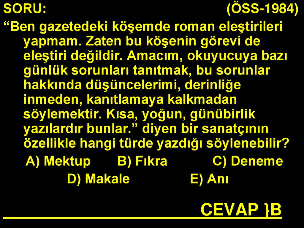 ÖSYM VENI VIDI VICI AYARINDA Bir köşesi A noktası o - Geometri - Kunduz