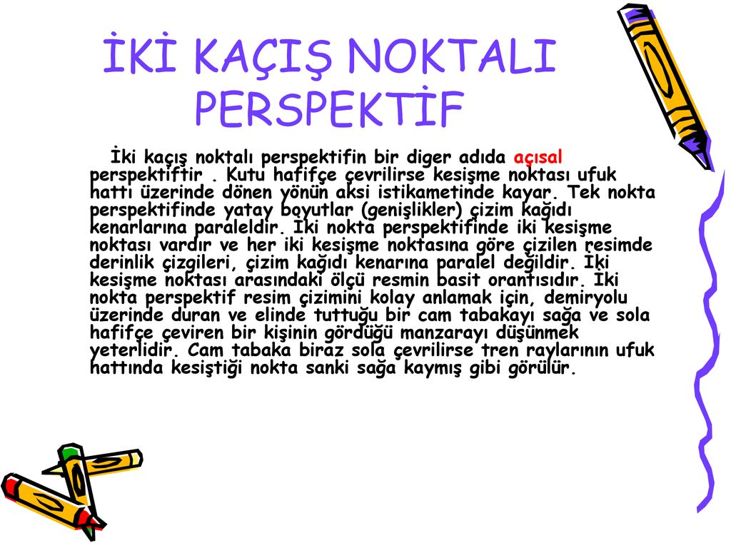 Perspekt F Ned R Perspektif Do Adaki Iki Boyutlu Ya Da Boyutlu