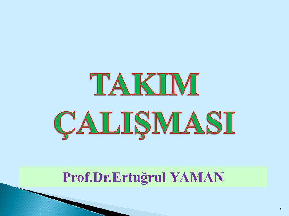 TAKIM ÇALIŞMASI Prof.Dr.Ertuğrul YAMAN