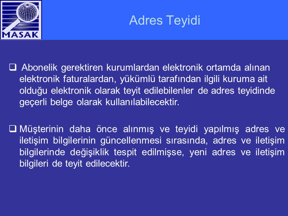 Adres Teyidi