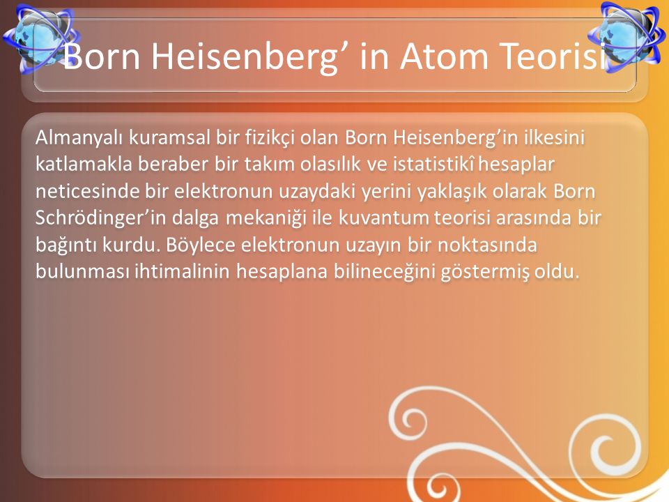 Born Heisenberg’ in Atom Teorisi