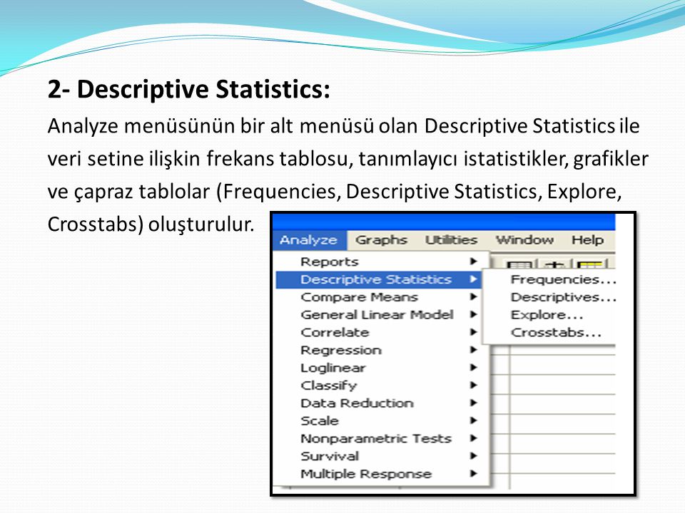 2- Descriptive Statistics: