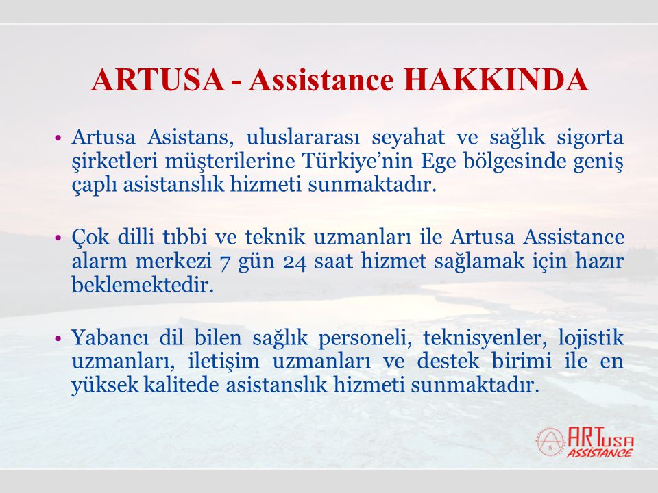 ARTUSA - Assistance HAKKINDA