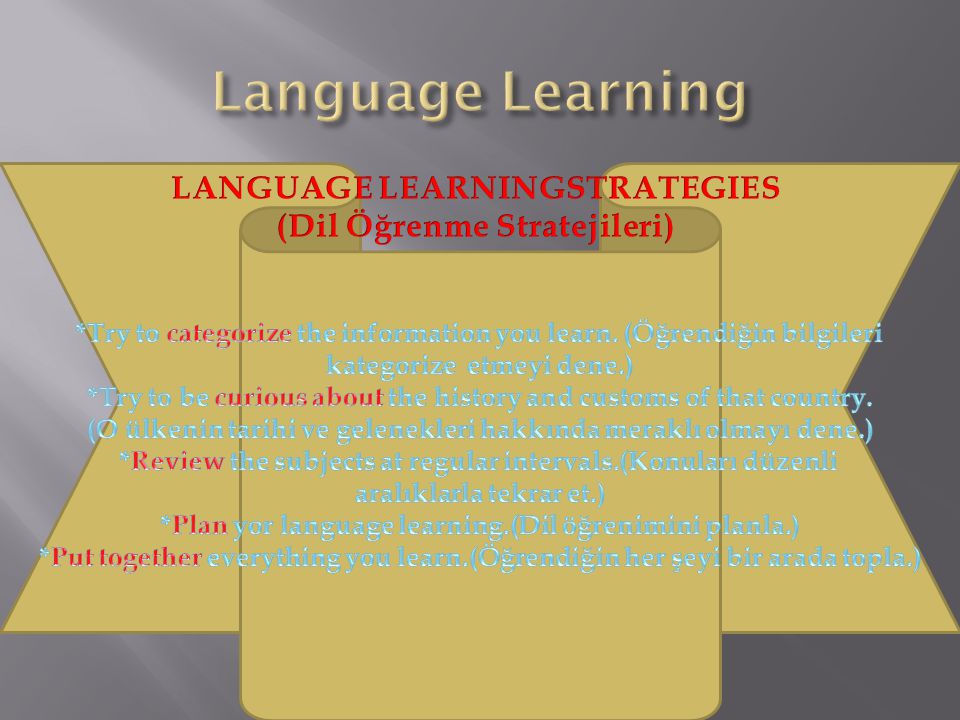Language Learning LANGUAGE LEARNINGSTRATEGIES