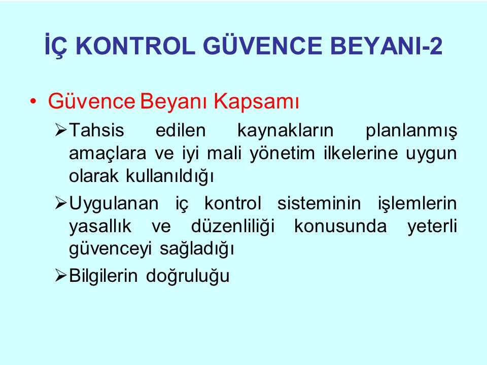 İÇ KONTROL GÜVENCE BEYANI-2