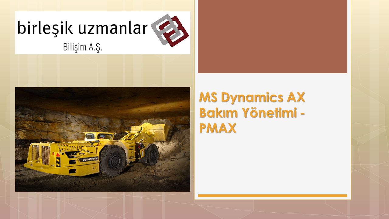 MS Dynamics AX Bakım Yönetimi - PMAX