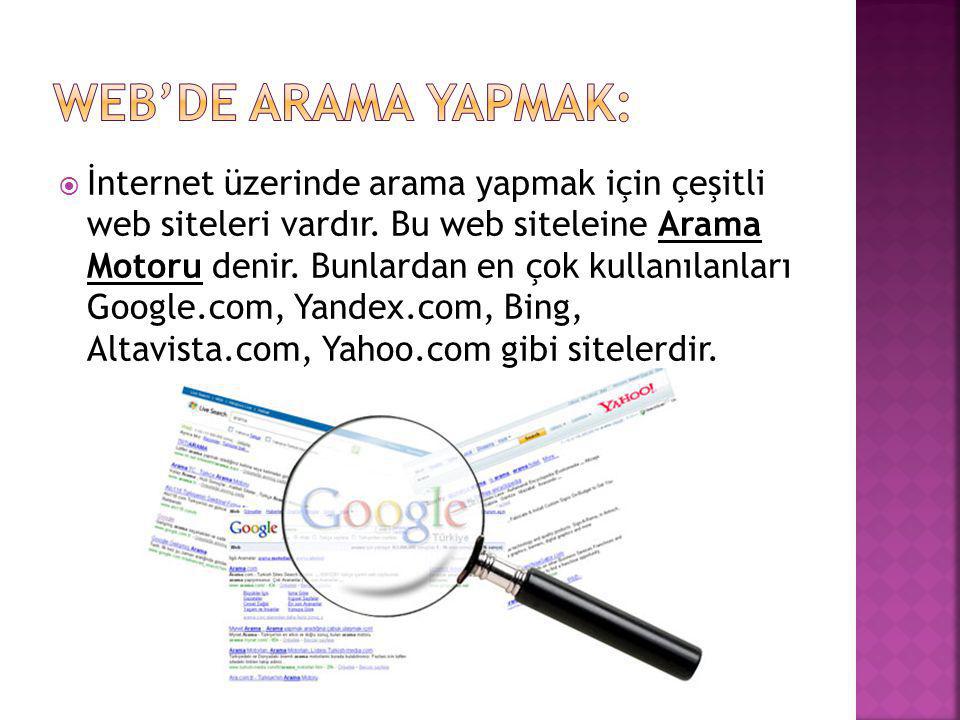 Web’de Arama Yapmak: