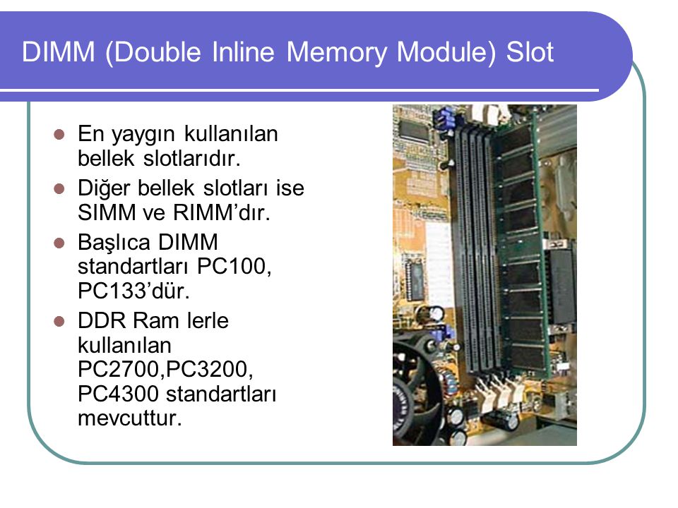 DIMM (Double Inline Memory Module) Slot
