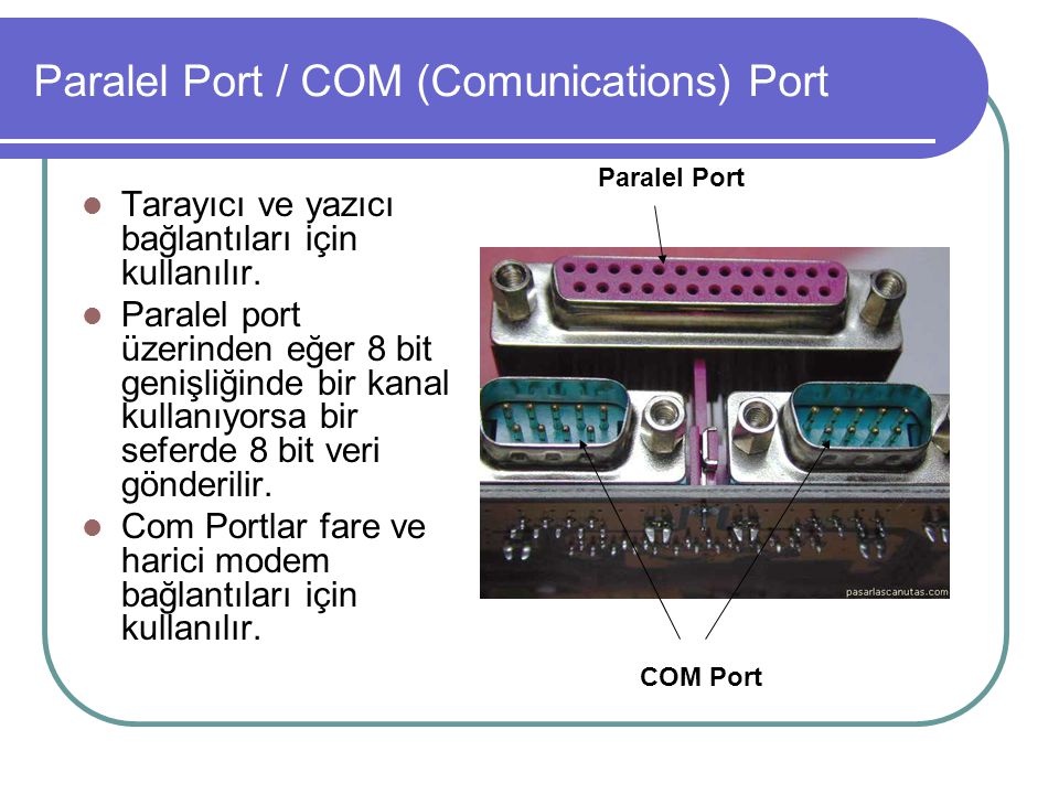 Paralel Port / COM (Comunications) Port