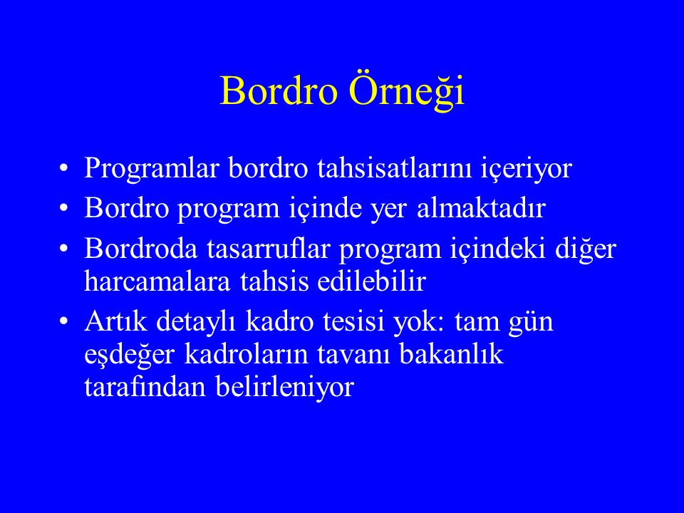 Bordro Örneği Programlar bordro tahsisatlarını içeriyor