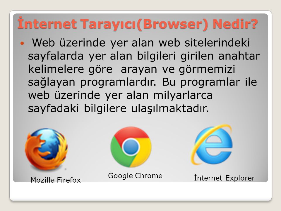 İnternet Tarayıcı(Browser) Nedir