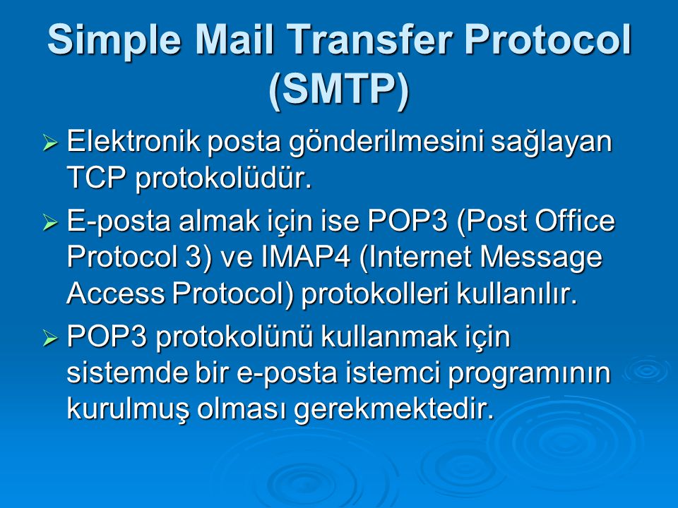 Simple Mail Transfer Protocol (SMTP)