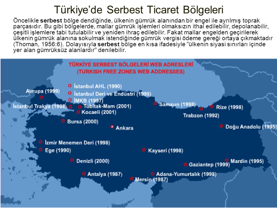 Türkiye’de Serbest Ticaret Bölgeleri