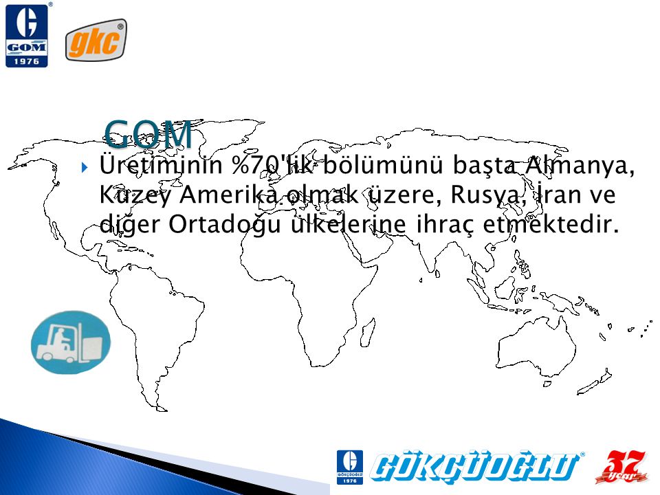 GOM Üretiminin %70 lik bölümünü başta Almanya, Kuzey Amerika olmak üzere, Rusya, İran ve diğer Ortadoğu ülkelerine ihraç etmektedir.