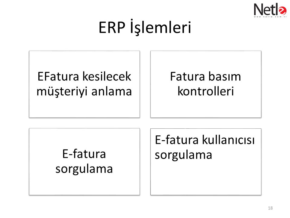 ERP İşlemleri EFatura kesilecek müşteriyi anlama
