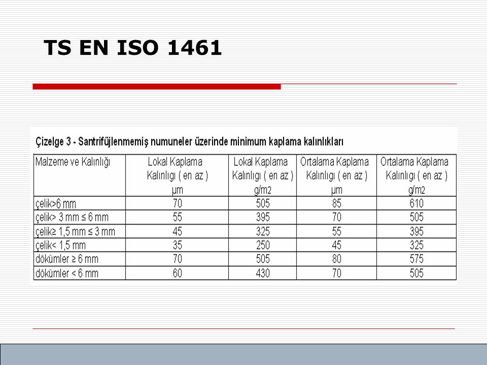 TS EN ISO 1461