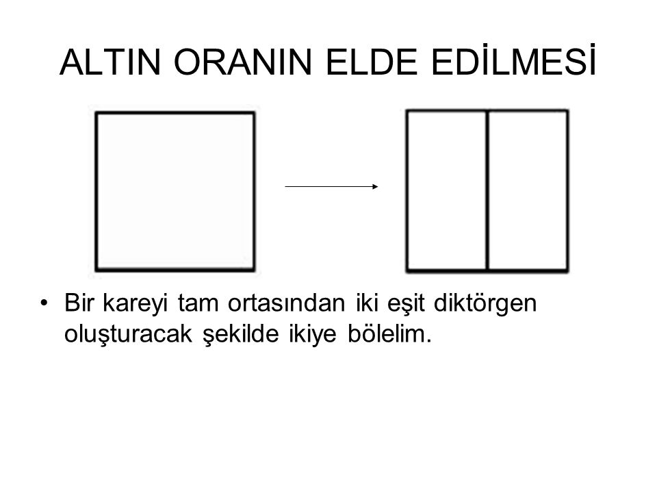 ALTIN ORANIN ELDE EDİLMESİ