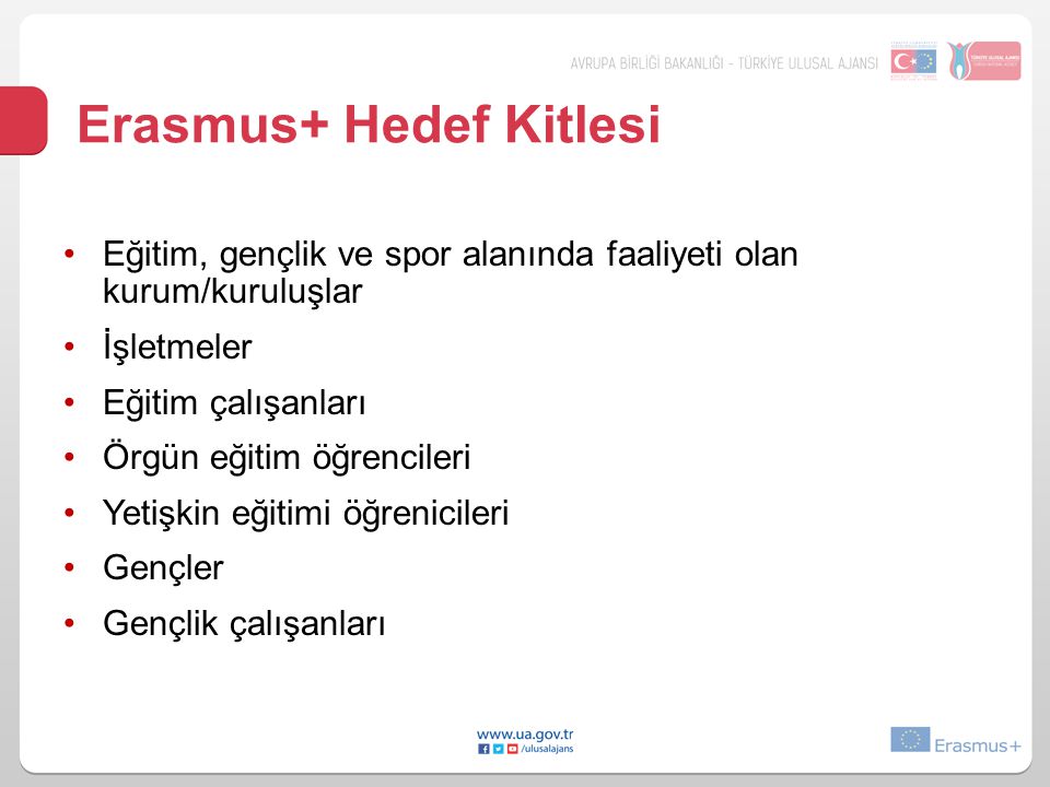 Erasmus+ Hedef Kitlesi