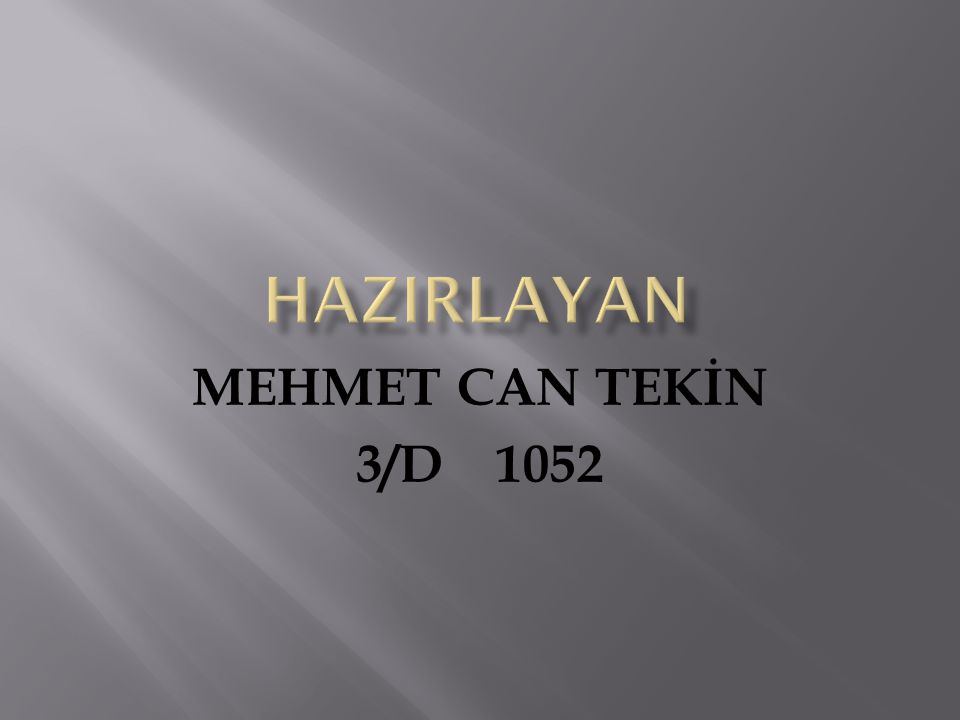 hazIRLAYAN MEHMET CAN TEKİN 3/D 1052