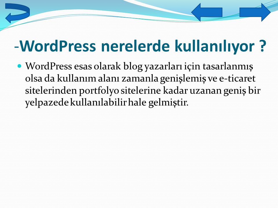 -WordPress nerelerde kullanılıyor