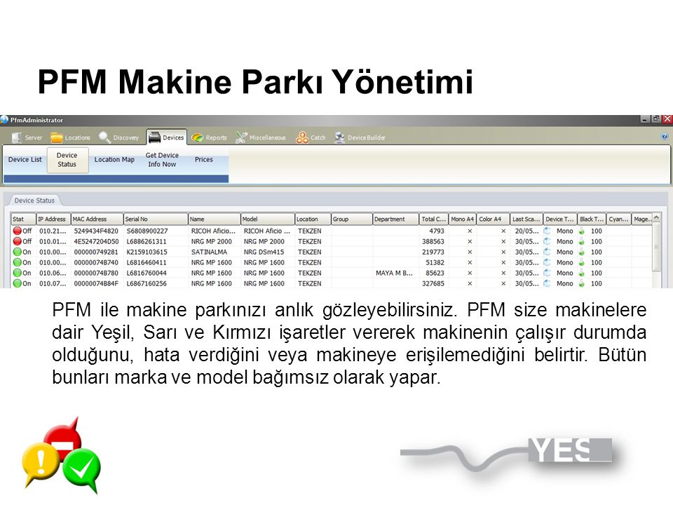 PFM Makine Parkı Yönetimi