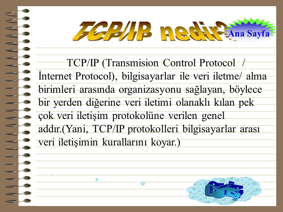 TCP/IP nedir Ana Sayfa.