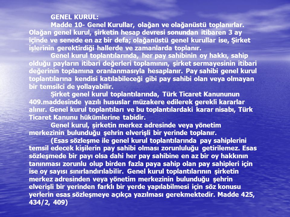 GENEL KURUL: