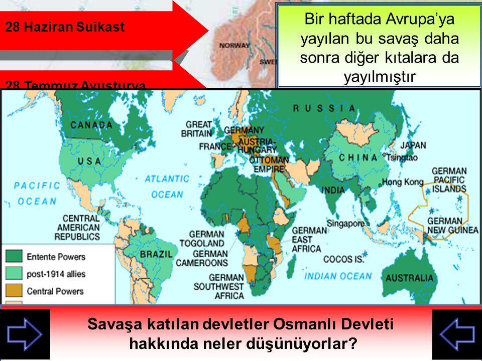 Savaşa katılan devletler Osmanlı Devleti hakkında neler düşünüyorlar