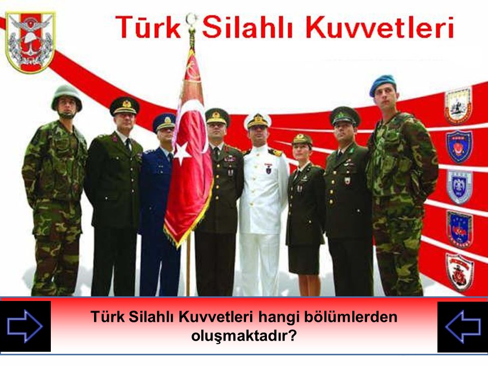 Türk Silahlı Kuvvetleri hangi bölümlerden